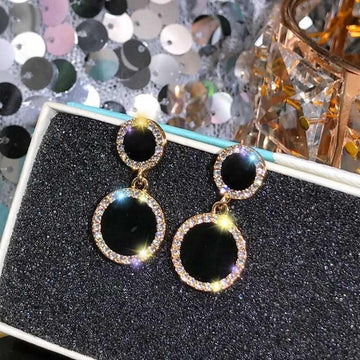 XE058 - Circle Drop Earrings